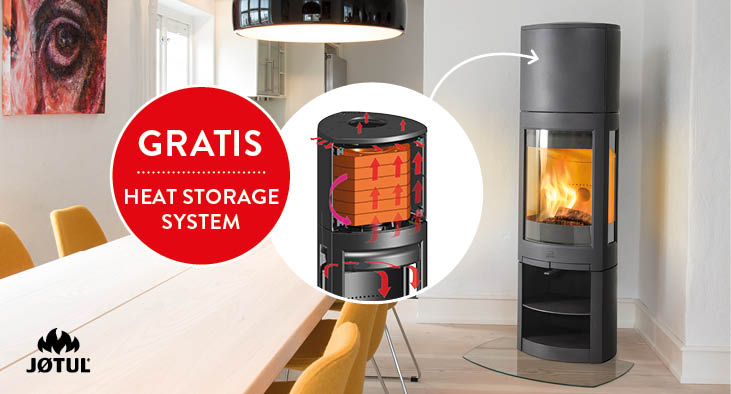 Noorse houtkachel Jøtul F 371 High Top Advance met gratis Heat Storage System #houtkachel #scandinavisch #interieur