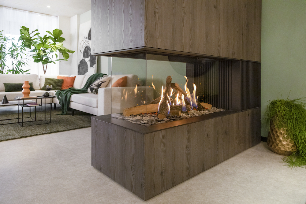 Nieuwe gashaard voor designliefhebbers. Kalfire GP115-55R als roomdivider